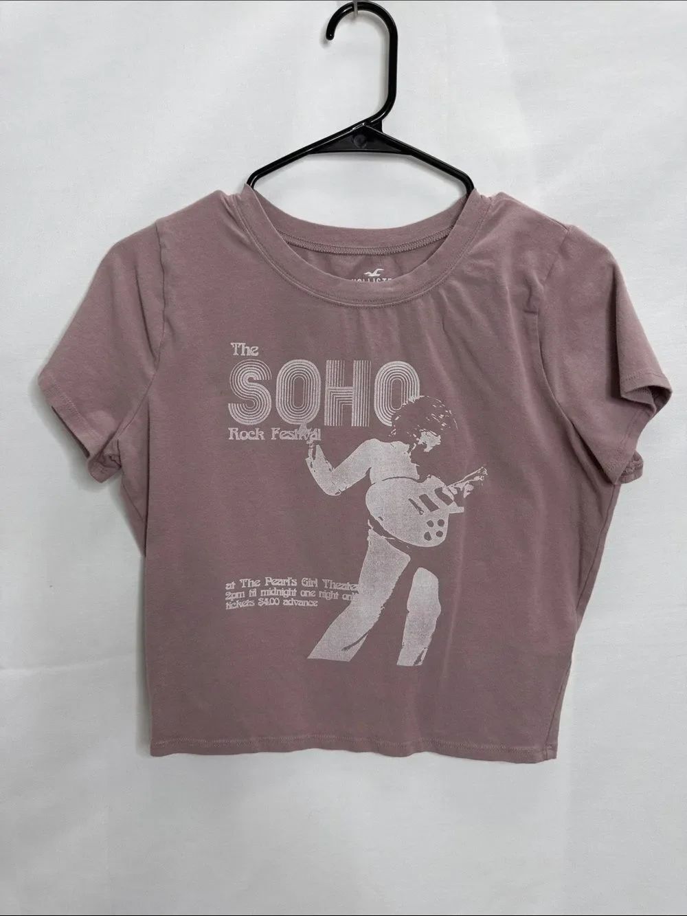 Hollister Mauve Graphic SOHO Rock Festival Tee - Picture 1 of 4